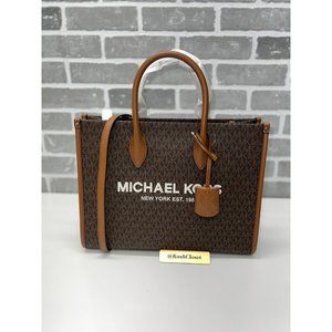 Michael Kors MK Mirella Medium EW Tote - Brown Multi
